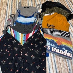 10ct Women’s tops. Mostly size Small.